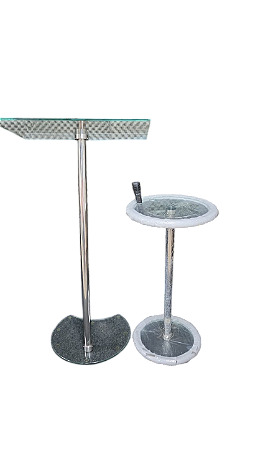 PÚLPITO HILLSONG E MESA SLIM Vidro Temperado luxo