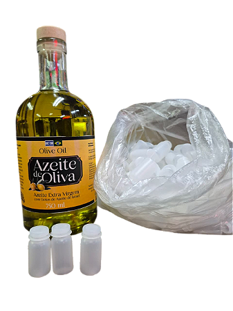 Kit Azeite de Oliva Importado + Frascos para Unção