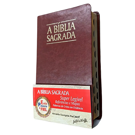 Bíblia Sagrada Acf Super Legivel Capa Mogno Referencias E Mapas