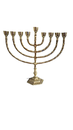 Hanukkah de bronze polido grande 35 cm