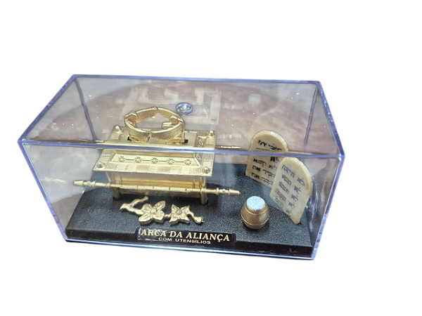 Kit Arca Da Aliança 7 CM Com Acessórios e Cúpula PS Cristal