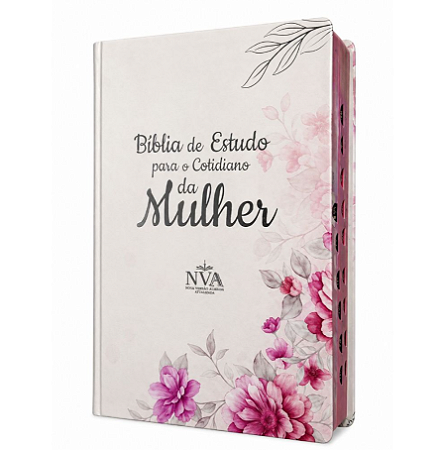 Bíblia de Estudo Para o Cotidiano da Mulher | NVA | Full Collor | Capa Dura Branca