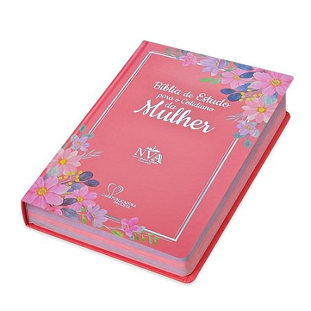 Bíblia de Estudo Para o Cotidiano da Mulher | NVA | Full Collor | Capa Dura Rosa Intenso