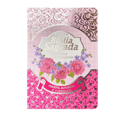 Bíblia Hipergigante ARC Full Color Laminada Pink