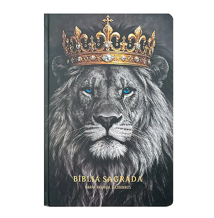 Bíblia Sagrada Rei Leão Coroa PB | ARC | Letra Gigante | Harpa Avivada e Corinhos | Capa Dura
