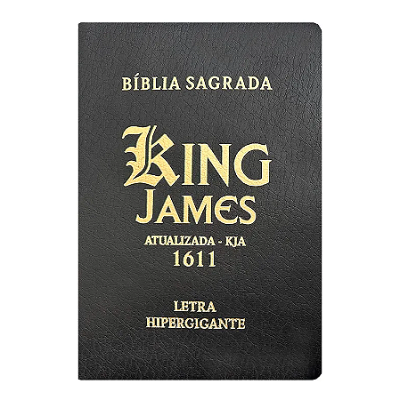 Bíblia Sagrada King James | KJA | Letra Hipergigante | Com Índice | Capa PU Luxo Preta