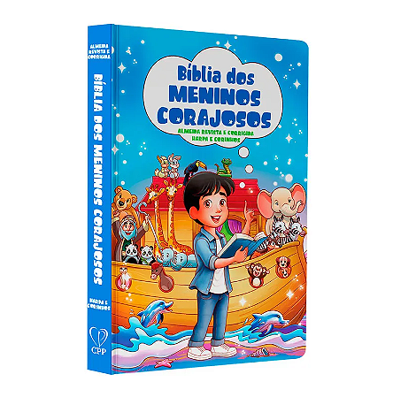 Bíblia Do Meninos Corajosos | NVA | Harpa Corinhos | Capa Dura | Azul
