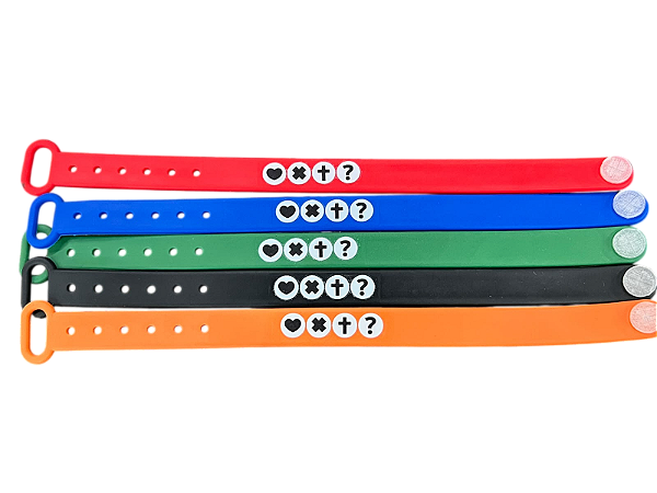 Pulseira Emborrachada Para Evangelização EMOJI