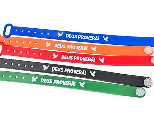 Pulseira Emborrachada Para Evangelização DEUS PROVERÁ!