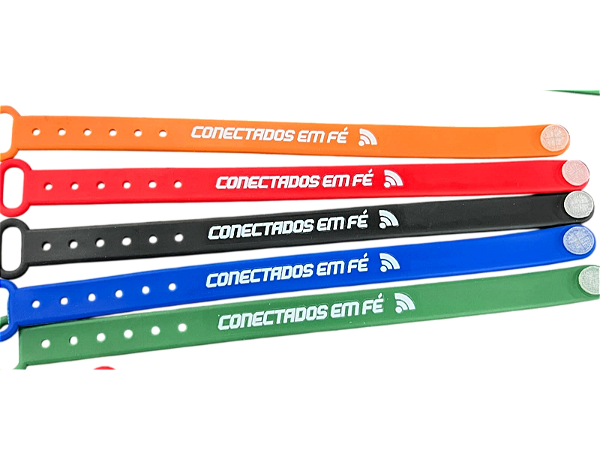 Pulseira Emborrachada Para Evangelização CONECTADOS EM FÉ