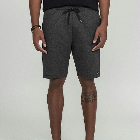 Bermuda Moletom sem Felpa Cinza Pai