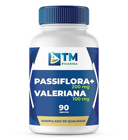Passiflora 200mg + Valeriana 100mg 90 Cápsulas