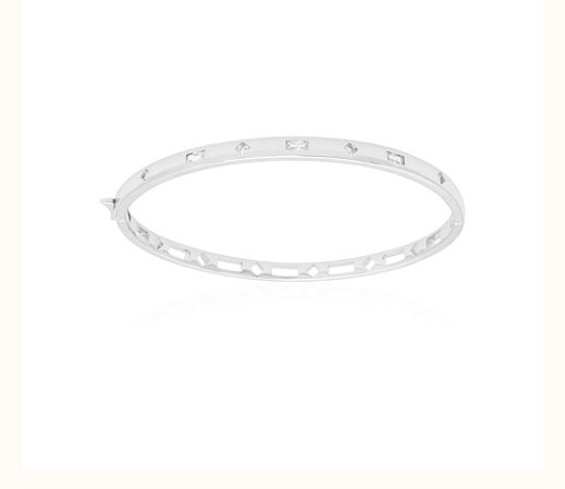 Pulseira bracelete com zircônias