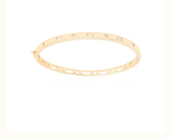 Pulseira bracelete com zircônias