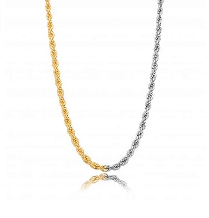 Colar cordão baiano bicolor 5 mm