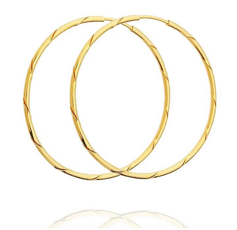 Brincos argola torcida 45 mm fecho passante