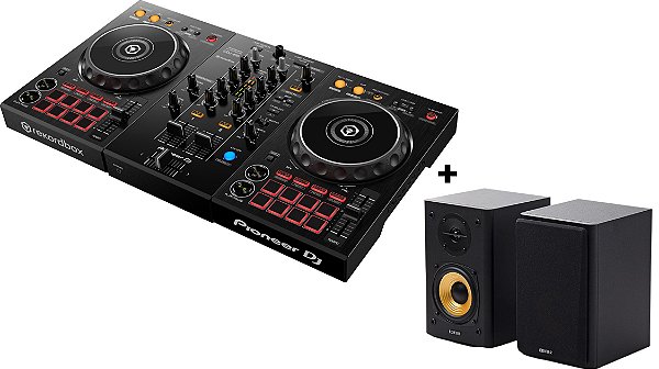 KIT DJ Controlador Pioneer DDJ 400 + Caixas Edifier R1000T4 Preto