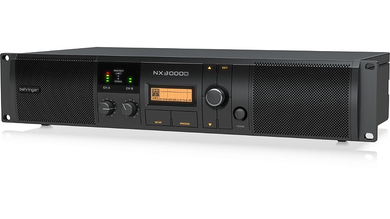 Amplificador de Potência Behringer NX3000D Ultraleve 3.000 W com Controle DSP