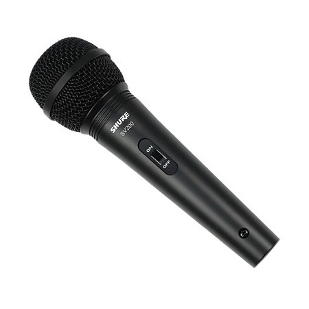 Microfone Dinâmico Unidirecional Shure SV200-WA Para Karaokê, Voz Principal e Backing Vocal