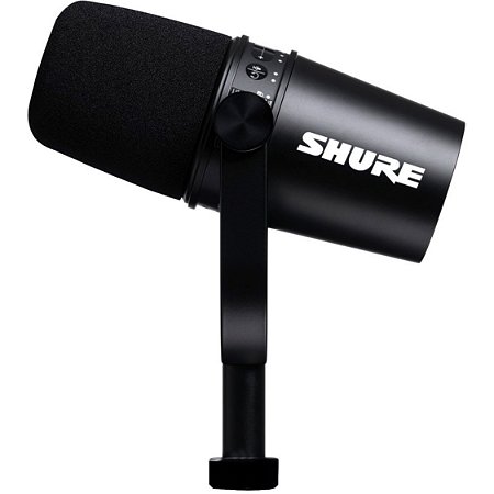 Microfone Dinâmico Profissional Shure MV7-K Para Podcasts