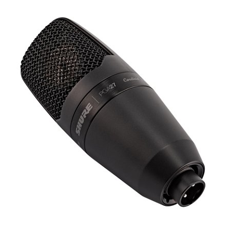 Microfone Condensador Cardioide Shure PGA27-LC de Captação Lateral