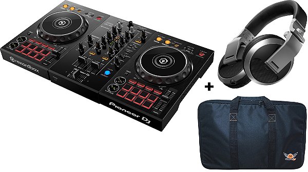 KIT DJ Controlador Pioneer DDJ 400 + Fone Pioneer HDJ X5 Silver + BAG Mochila Para Transporte