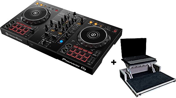 Controlador Pioneer DDJ 400 com RekordBox + Case Para Transporte com Plataforma Notebook