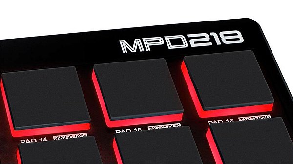 Controlador AKAI MPD218 - Equipamentos para DJs é Aqui