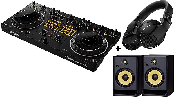 Kit DJ DDJ-REV1 + Fone HDJ X5 Preto + Caixas KRK Rokit 8 Rp8 G4 -  Equipamentos para DJs é Aqui