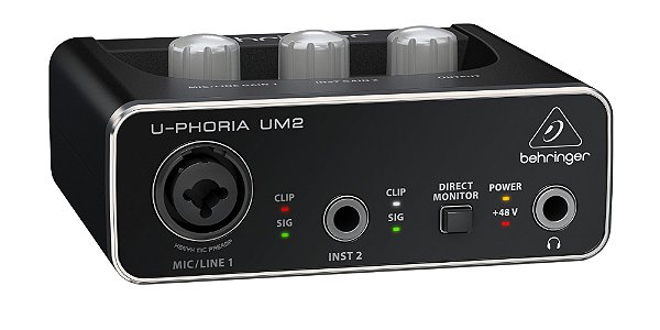 Interface de áudio Behringer U-PHORIA UM-2