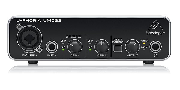 Interface de áudio Behringer U-PHORIA UMC-22 - Equipamentos para DJs é Aqui