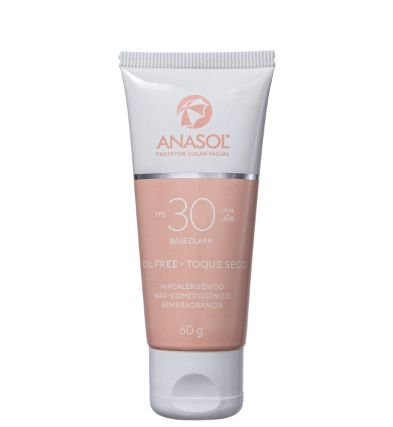 Anasol Protetor Solar Facial FPS30 - Base Clara - 60 g