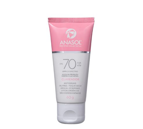 Anasol Protetor Solar Facial FPS 70 Clareador - 60g