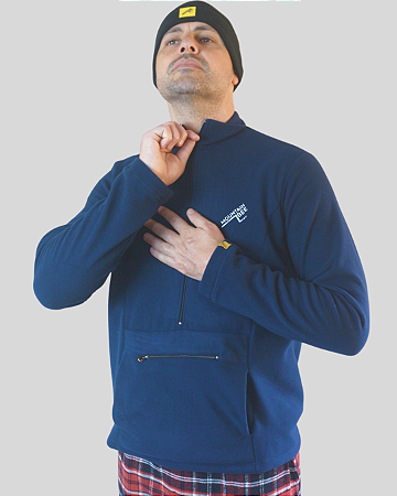 Blusa fleece Bee warm - Masculina Azul Marinho