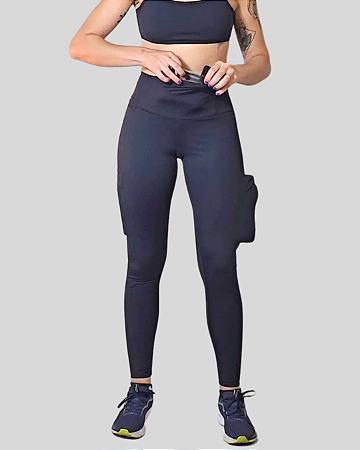 Legging Trail Pro - Com bolsos - Preta