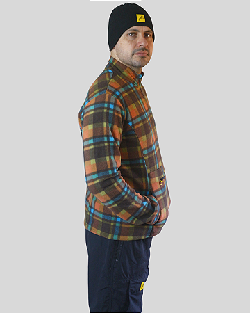 Blusa fleece Bee warm -  Masculina Xadrez