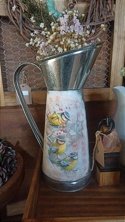 Jarra Galvanizada Decoupage