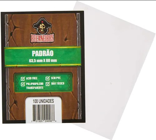 Sleeve Bucaneiros Padrão 63,5mm x 88mm (100 unidades)