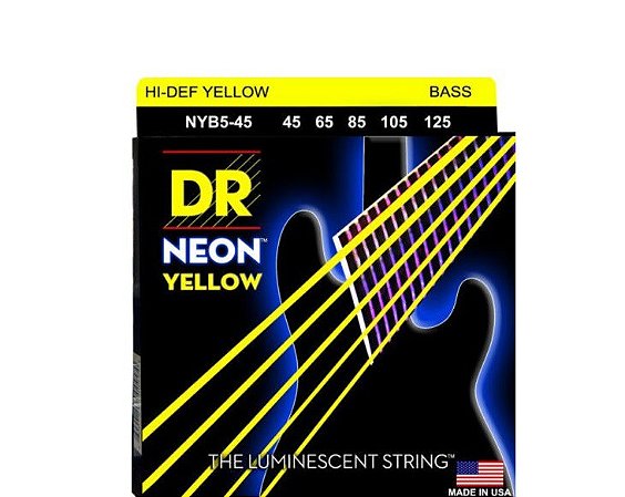Encordoamento Contra Baixo 5 Cordas Dr Strings Yellow