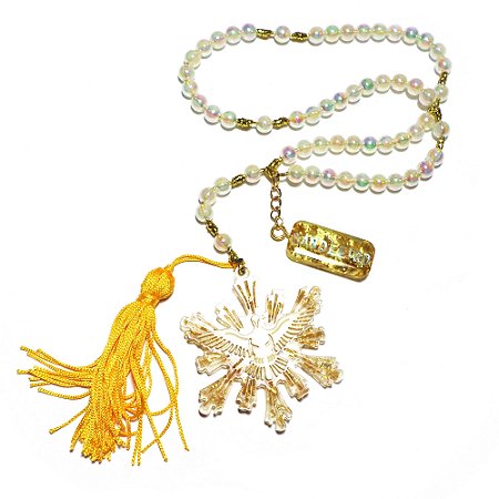 Terço Espírito Santo com Pingente Personalizável