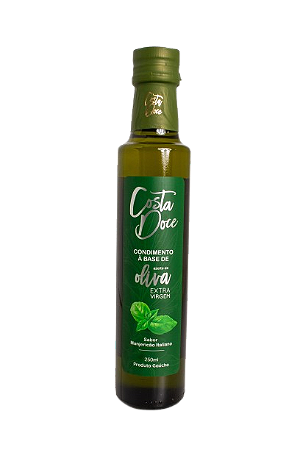 Azeite de Oliva Condimentado Costa Doce - Sabor Manjericão Italiano 250ml.
