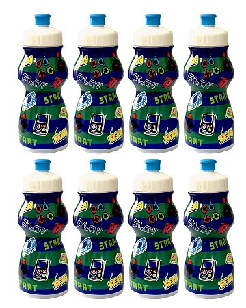 40 Garrafinha Squeeze Infantil Video Game 250ml
