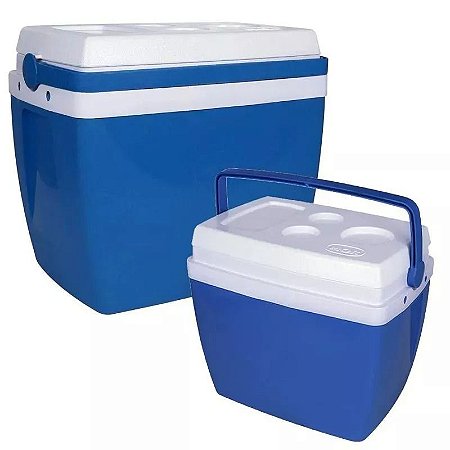 Caixa Térmica Cooler 34 Litros Mor Azul Com Alça - Avanci Brasil