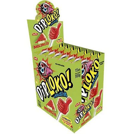 Pirulito Explosivo Sabor Melancia Dip Loko Explosive