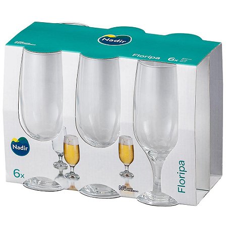 Conjunto de Taças Floripa 6 Peças Cerveja Nadir