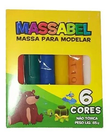 Massinha De Modelar Atacado 6 Cores Para Criança C/ 12 Un