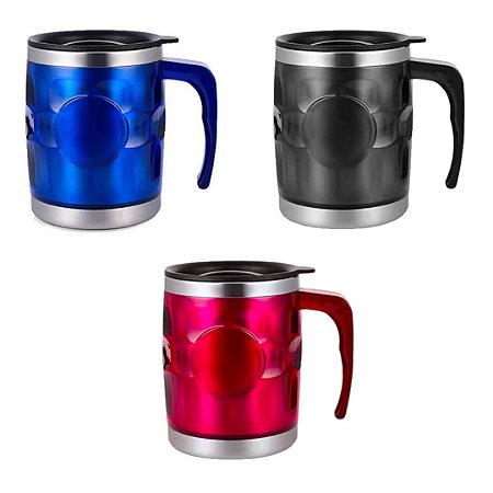 Caneca Térmica C/ Tampa Para Bebidas Quentes e Frias 450ML