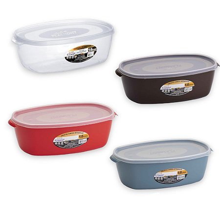 Pote Retângular Com Tampa Plasmont 1,6 Litros Fardo C/12