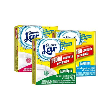 Pedra Sanitária Perfumada Suave Lar C/ 12 Un