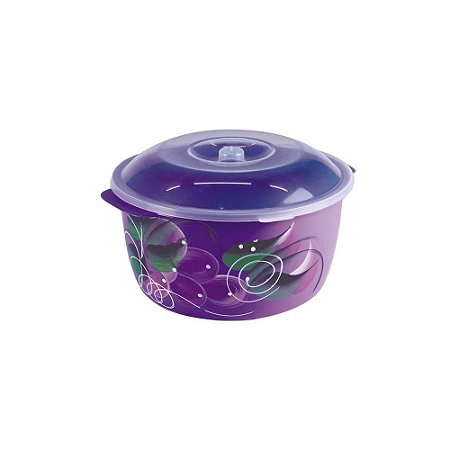 Saladeira C/ Tampa 5,5L Decorada Airplas Fardo C/12